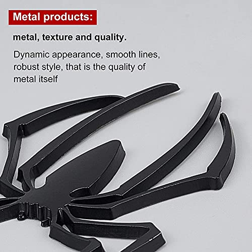 Image of 1PC Car 3D Logo Metal Spider Shape Stickers Chrome Badge Auto Emblem Self Adhesive Decal Sticker Styling Motorcycle Decoration Accessories, Gold,Silver