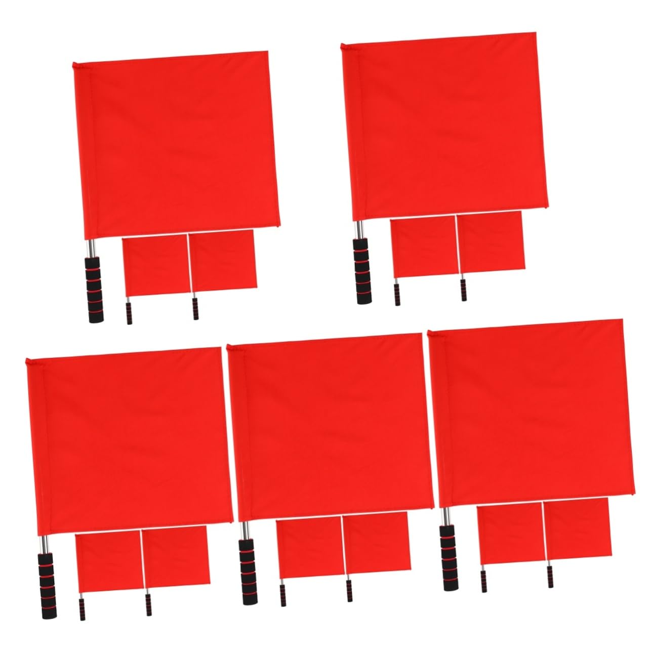 Kisangel 5 Sätze Fahnenstange Flagrip Edelstahlflaggen Flaggenmast Rennauto Notfall Schiedsrichterfahne Signalflagge Schwenkende Flagge Für Den Rennsport Rostfreier Stahl Rot 3 Stück * 5