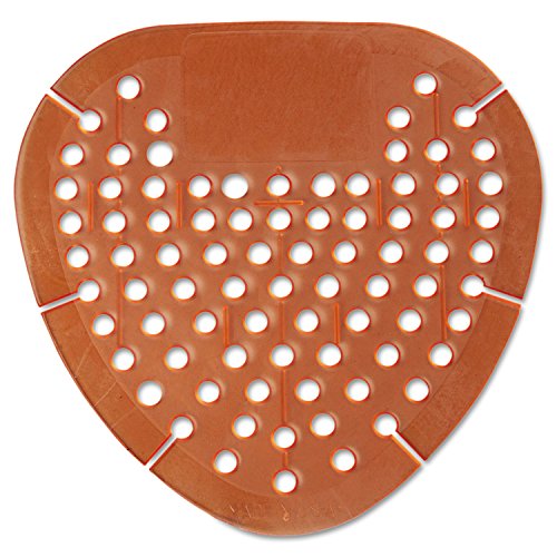 Krystal Deodorant & Restroom Products Boardwalk GEMMAN Gem Urinal Screen, Lasts 30 Days, Orange, Mango Fragrance, 12/Box