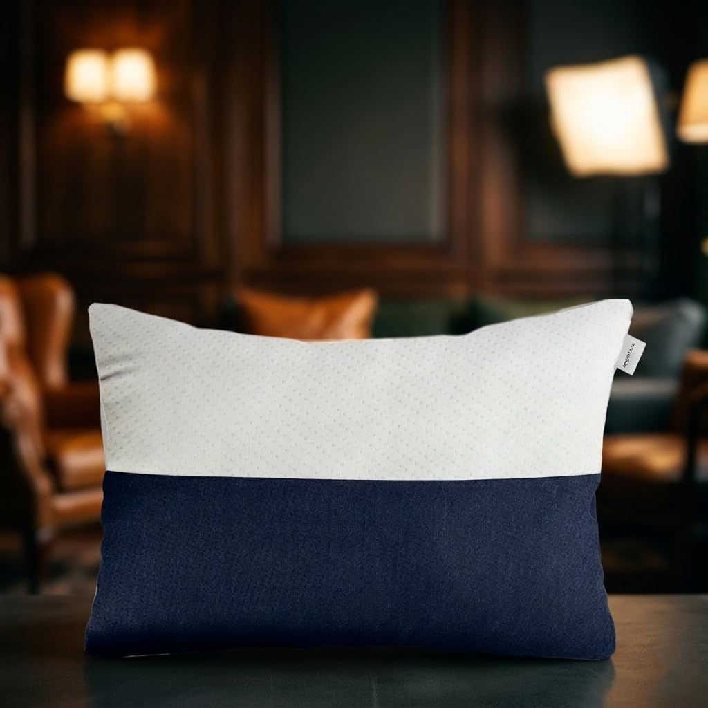 Comfort Nest Microfiber Two-Tone Pillow | 16" x 24" Inches | Super Soft, Breathable & Adjustable Bed Pillow for Sleeping | 90 GSM – Single Pillow (40cm x 60cm)-image-41