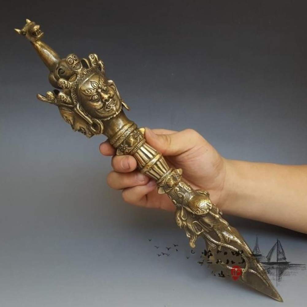Pilon Roi Ming ornement géomantique haut de gamme finition cuivre ancien