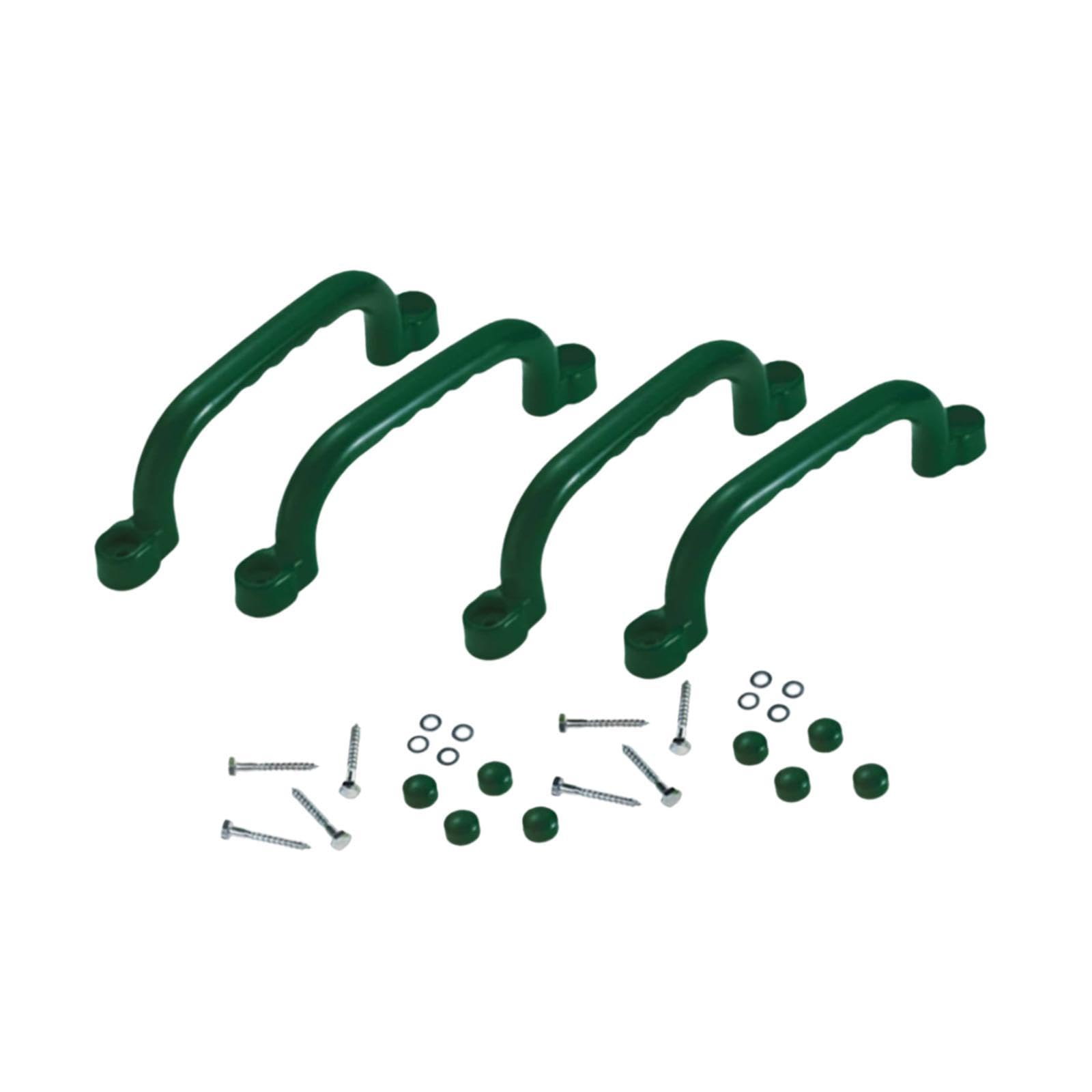 LOVIVER 4x Climbing Handles Grips Kids Playground Accessories Outdoor Playset for Backyard Tree House Garden Playground, Dark Green