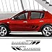 Dmwfaker per Renault Dacia Sandero Racing, Auto Sportiva Porta Laterale Gonna Strisce Adesivi Grafica Vinile Adesivo carrozzeria Decalcomania del Film