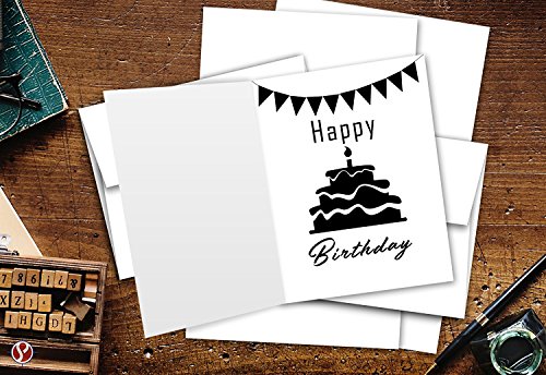 Greeting Cards Set - 5X7 Blank White Cardstock And Envelopes | Perfect Card Stock For Invitations, Bridal Shower, Birthday, Gift, Invitation Letter, Weddings | 65 Cover - Set Of 50 #TOP5