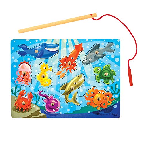 Image of Melissa & Doug Fishing Magnetic Puzzle Game (10 Piece),Multi-colour