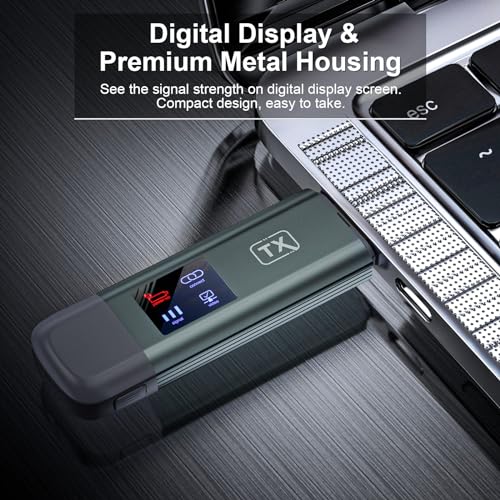 Image of TTQ Wireless HDMI Transmitter and Receiver, Wireless HDMI Extender 4K Supported, Metal Housing, LED Display, 100FT Range, 2.4G&5G, for PC /Laptop /Camera /HDTV /Projector /TV Box