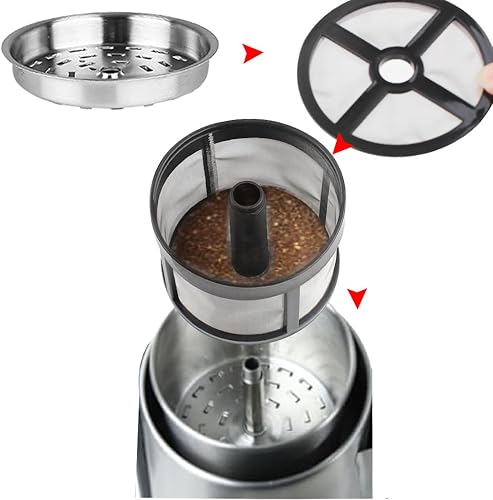 Miniatura 6 de Anbige Piezas de repuesto Filtro de café reutilizable para percolador, compatible con la mayoría de cafeteras eléctricas de 12 a 14 tazas
