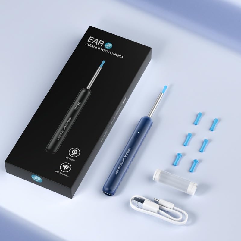 V88R®Ear Wax Removal CleanerTool,Wireless Otoscope,Ear Cleaner with Camera,1080P FHD Video Otoscope Compatible with iPhone & Android, Video Suitable for Kids, Adults & Pets 1