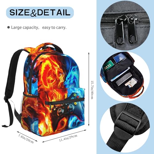 Opuiilo Mochila escolar para meninos adolescentes e crianças, mochila escolar para viagem ao ensino