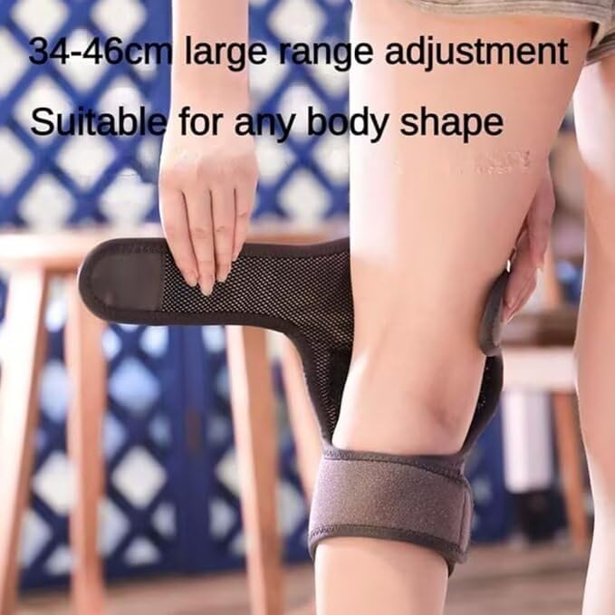 Generisch Verstellbare beheizte Kniebandage, Grau, M