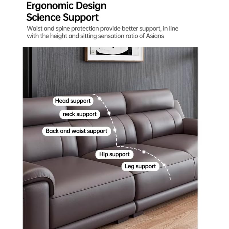 Image of Homax. Poppins Solid Sal Wood Italian Luxury High-End Villa Living Room L-Shape Sectional Modular Sofa Set in Leatherette Orientation RHS - Dark Grey