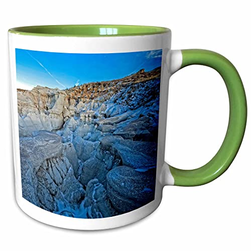 3dRose Wild Formations at Paint Mines, Colorado 15oz Two-Tone Green Mug