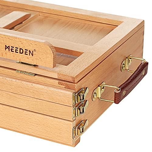 MEEDEN Large Adjustable Artist Tabletop Sketchbox Easel- Multi-Function ...