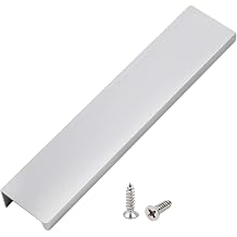 5.9 Inches Cabinet Pulls 10Pcs, 5 Inches Hole Spacing | Silver Aluminum Alloy, Back Mount, Finger Tab Pull, for Cupboard, Drawer, Dresser, Wardrobe