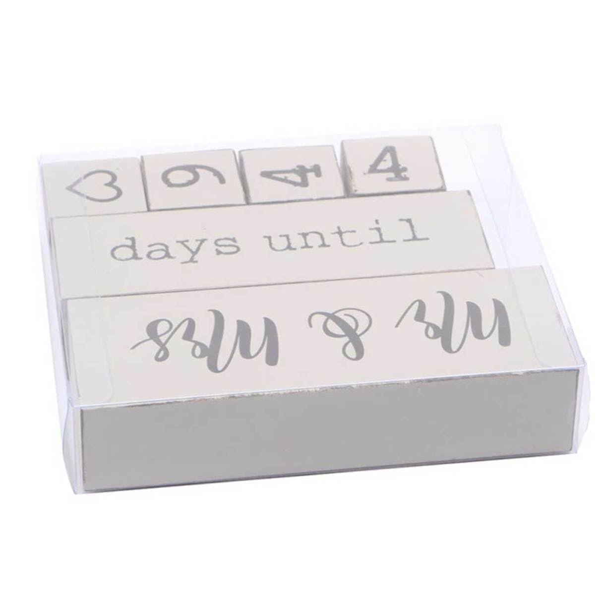 Calendario Conto alla Rovescia in Legno a Blocchi per Decorazione da Tavolo e Progetti DIY