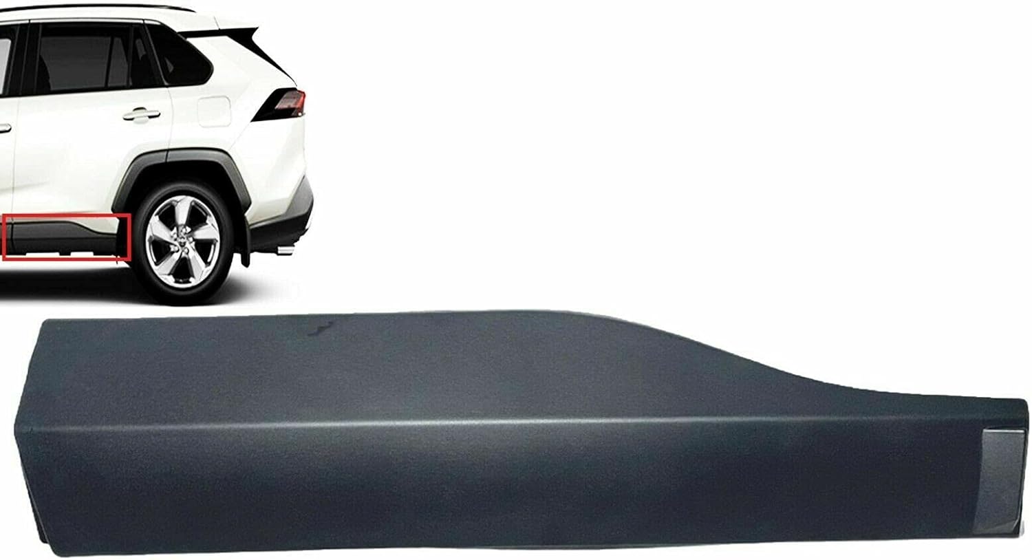 Set of 4 Chrome Trim for Door Lower Molding/Door Garnish, Fits for 2019-2024 Toyota RAV4, Direct Adhesive No Drill No Screw, 75122-C