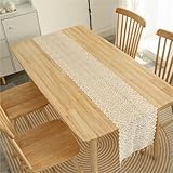 Frinza Elegante y lujoso camino de mesa de encaje blanco para comedor, decoración de flores de camelia para fiestas, compromisos, novias, baby shower, cumpleaños, cocina, vacaciones, boda (B, 30 x 360