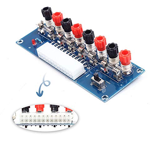 Icstation ATX Breakout Board 24 Pin Benchtop Power Board PC Computer Power Supply Adapter Module 12V 5V 3.3V - Thumbnail 2