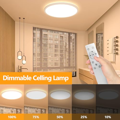 Plafonnier LED dimmable avec télécommande pour ajuster l'ambiance lumineuse - 3