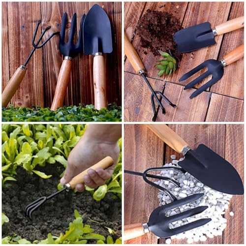 Image of Garden Tool Kit Set Flower Cutter /Pruner Trowel Hand Fork Hand Rake Garden Tools Garden Tool Kit (4 Tools) (Traditional)