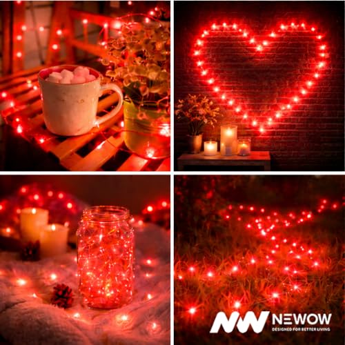 Image of NW USB String Light | USB Light | Decoration Copper USB Powered | 100 Led Light | 10 Meters Light Color- Red (Pack of 4)