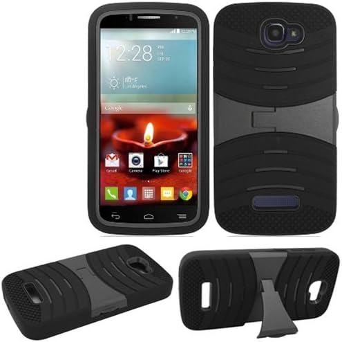 Phone Case for Alcatel Onetouch Pop Icon A564c/7040T Rugged Heavy Duty Armo Cover Black Stand by Cellpak