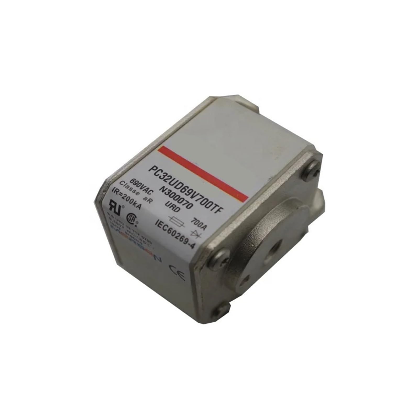 Fusibile Termico ceramico PC32UD69V700TF da 700 A 690 V, Corpo Quadrato