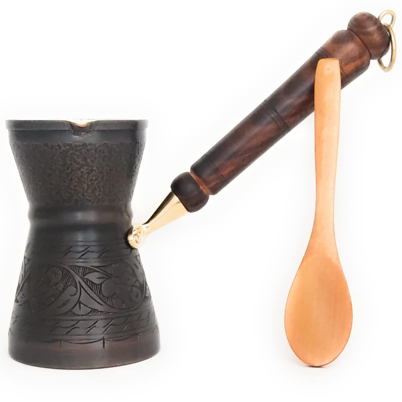 Buy YDB Copper2022 GCPSeries (Large16.9 floz) Greek Turkish Arabic Coffee Pot with Wood