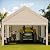 JY QAQA Carport, 12x20 FT Heavy Duty Carport Reinforced Steel Poles with Removable Sidewalls & Doors,Roll-up Windows Car Canopy with Sandbags and All-Season Tarp for Car Boat Truck Motorcycle