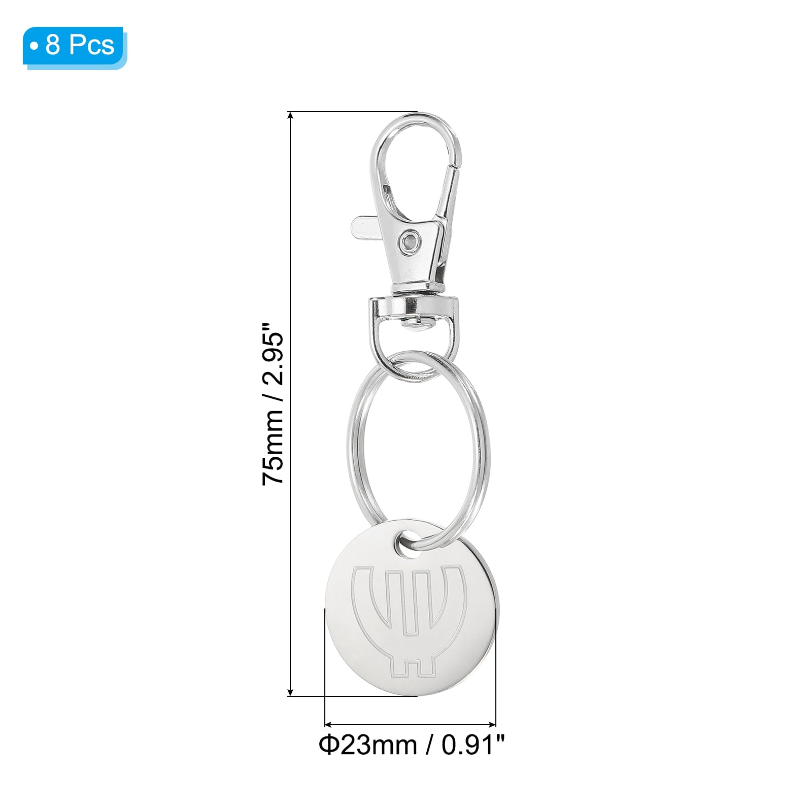 PATIKIL Shopping Trolley Token Key Ring - Image 2
