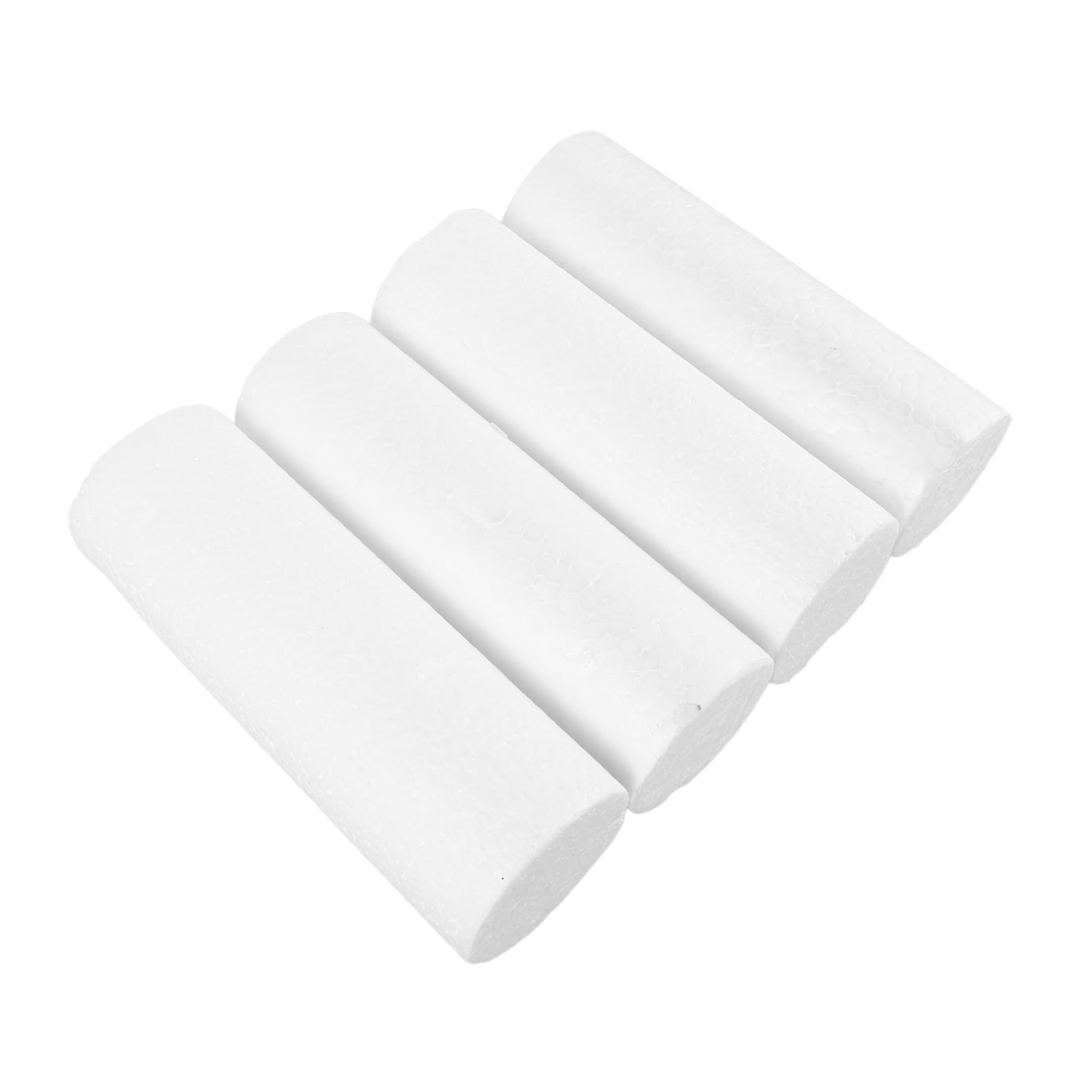 Homoyoyo 4pcs White Foam Cylinders Foam Shapes for Crafts Floral Arrangements and Educational Projects for Fine Motor Skill Development and Creative Learning