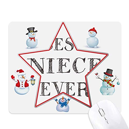Tapis de souris bonhomme de neige avec citation cadeau nièce pour bureau