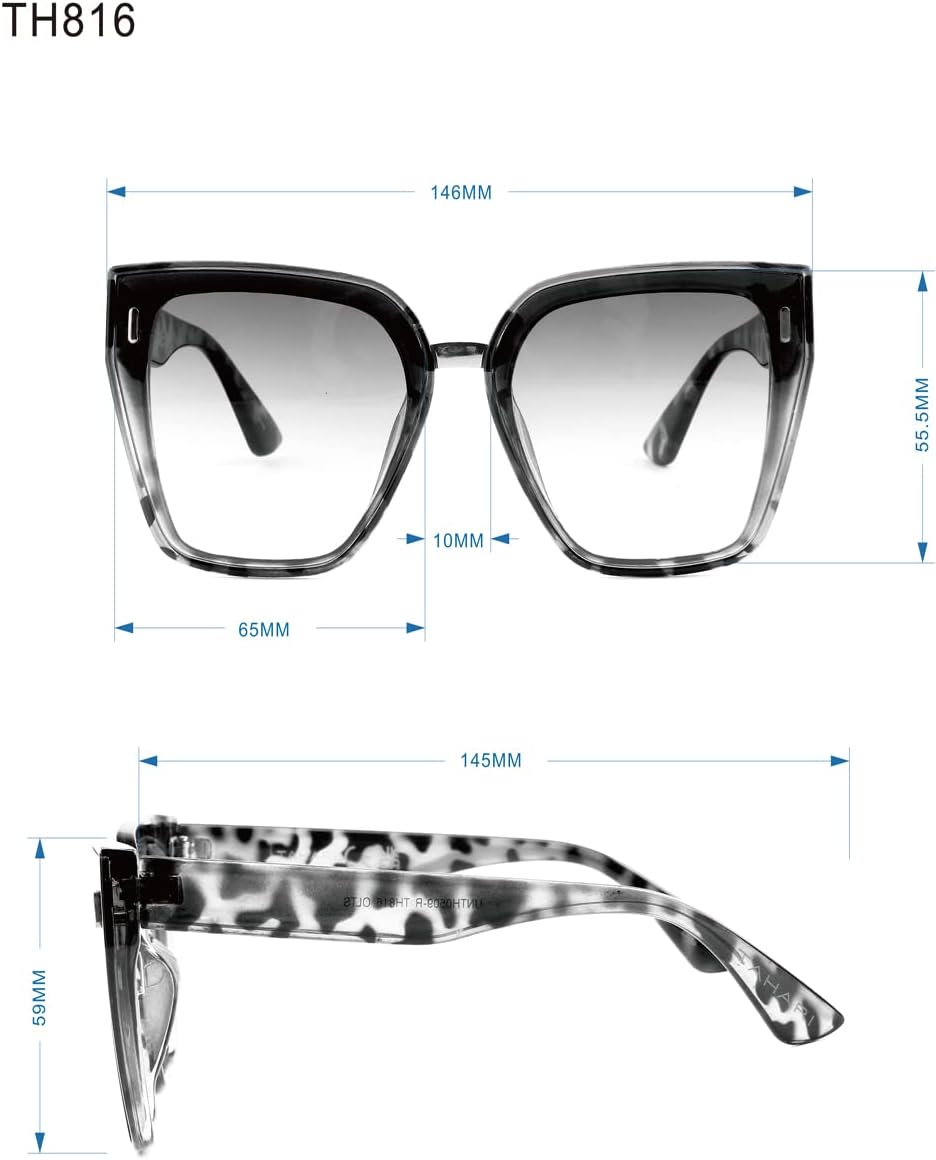 TAHARI Women's Chic Shield UV400 Protective Cat Eye Sunglasses