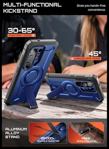 Image of SUPCASE for Samsung Galaxy S26 Ultra Case with Stand (UB Pro Mag), [2 Front Frames] [Compatible with Wireless Charge] [Built-in Screen Protector & Belt-Clip] Protective Phone Case for S26 Ultra,Cobalt