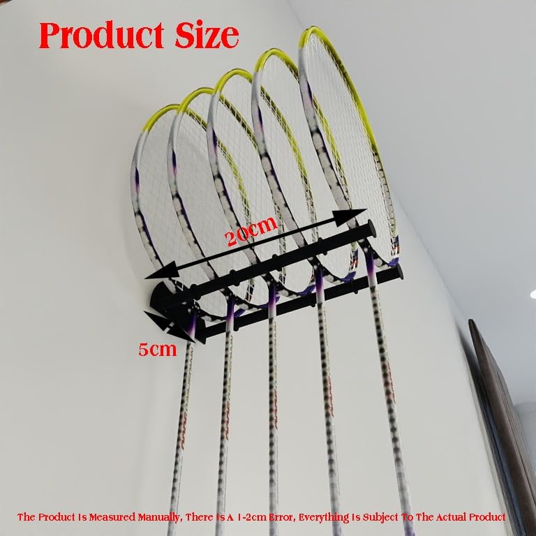 Rack para exhibir raquetas de bádminton y tenis miniatura 2