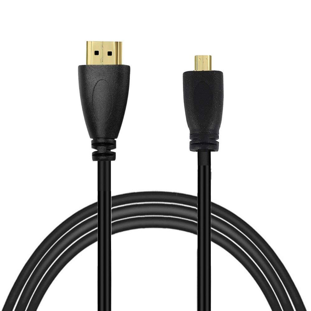 ABLEGRID 6ft Micro HDMI to HDMI 1080P A/V HD TV Video Audio Cable Cord Lead Fits for Amazon Kindle Fire HD B0085P4OWM Tablet