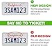 Runone 2 Pack Bling License Plate Frame for Women,Sparkly Rhinestone Stainless Steel License Plate Holder,Car Accessories with Glitter Crystal Caps (White)