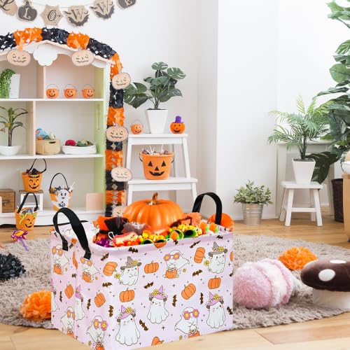 Image of Halloween Shelf Nursery Storage Basket Laundry Hamper Storage Box and Bins for Kids Home Clothes with Handles