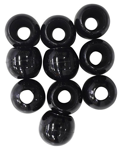 NASKA プラループエンド 15mm 10個入り Col.9 黒 P-15