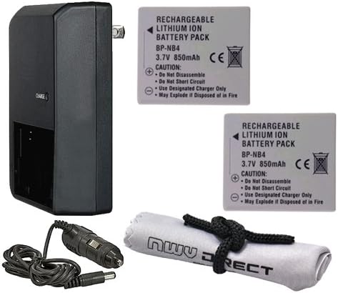 High Capacity Batteries (2 Units) + AC/DC Travel Charger Compatible with Leica D-LUX 2 + Krusell Multidapt Neck Strap (Black Finish)