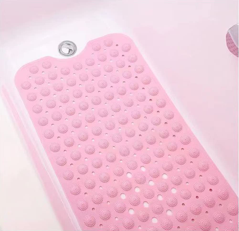 Tapis de bain antidérapant 100x40 cm extra long en PVC lavable résistant à la moisissure