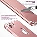 ROYBENS iPhone 7 Case Rose Gold, Luxury Textured Metal and TPU Hybrid Design Slim Fit Protective Dual Layer Armor Ultra Thin Hard Back Cover for iPhone7, [Free Tempered Glass Screen Protector]