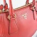 Prada Vitello Phenix Leather Convertible Zip Bag Rosso Red 1BC032