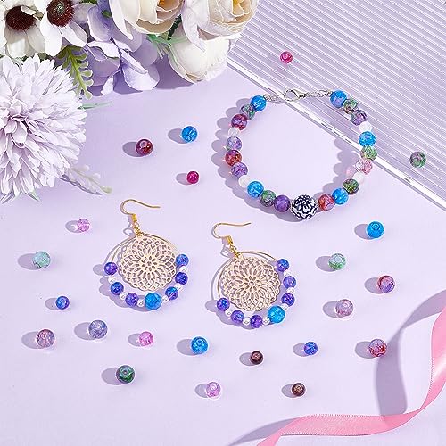 arricraft 240 Pcs 8 Styles Baking Painted Glass Beads - Image 4