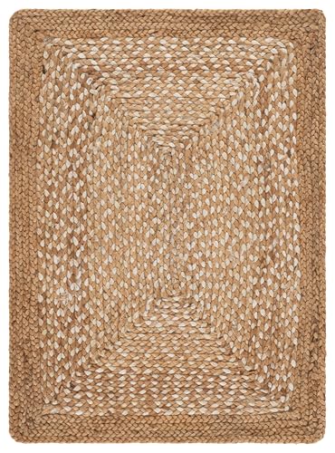 Tapete decorativo SAFAVIEH 2' x 3' Natural e Ivory miniatura 2