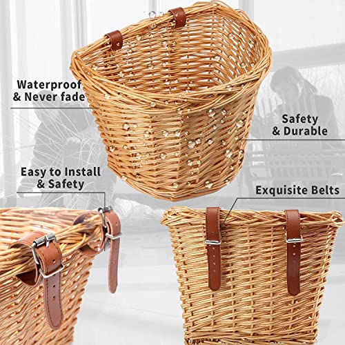 AVASTA Cestino per Bicicletta in Vimini Giallo