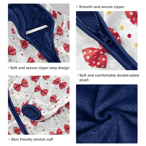 Bows Boys Fleece Coat,Children's Zip-Up Hoodie Jacket,Baby Warm Fashion Outerwear 3-10T,A1132623