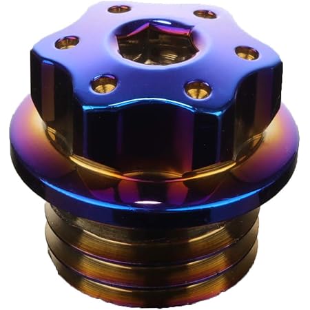 Amazon 汎用 M20 P2 5 オイルフィラーキャップ 焼きチタン色 Sus304 ステンレス ホンダ ヤマハ カワサキ ドゥカティ等 車 バイク 車 バイク