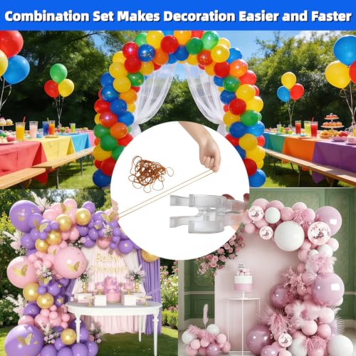 Clips para arco de globos transparentes para evitar caídas de fondos 7