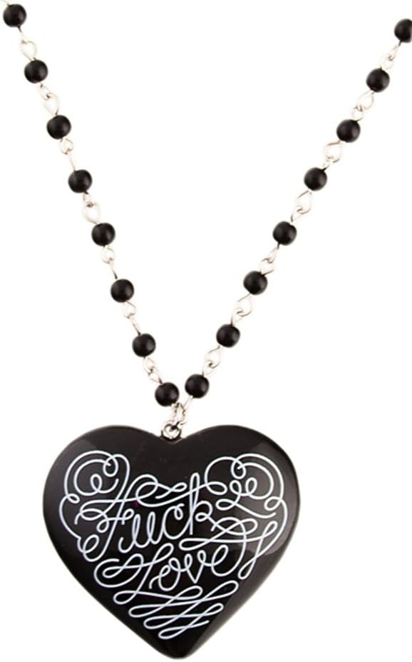 SourpussF*ck Love Beaded Necklace from Sourpuss Clothing, One Size, Metal